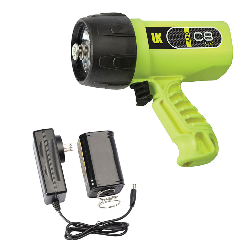 UK C8 eLED Rechargeable Dive Light Yellow