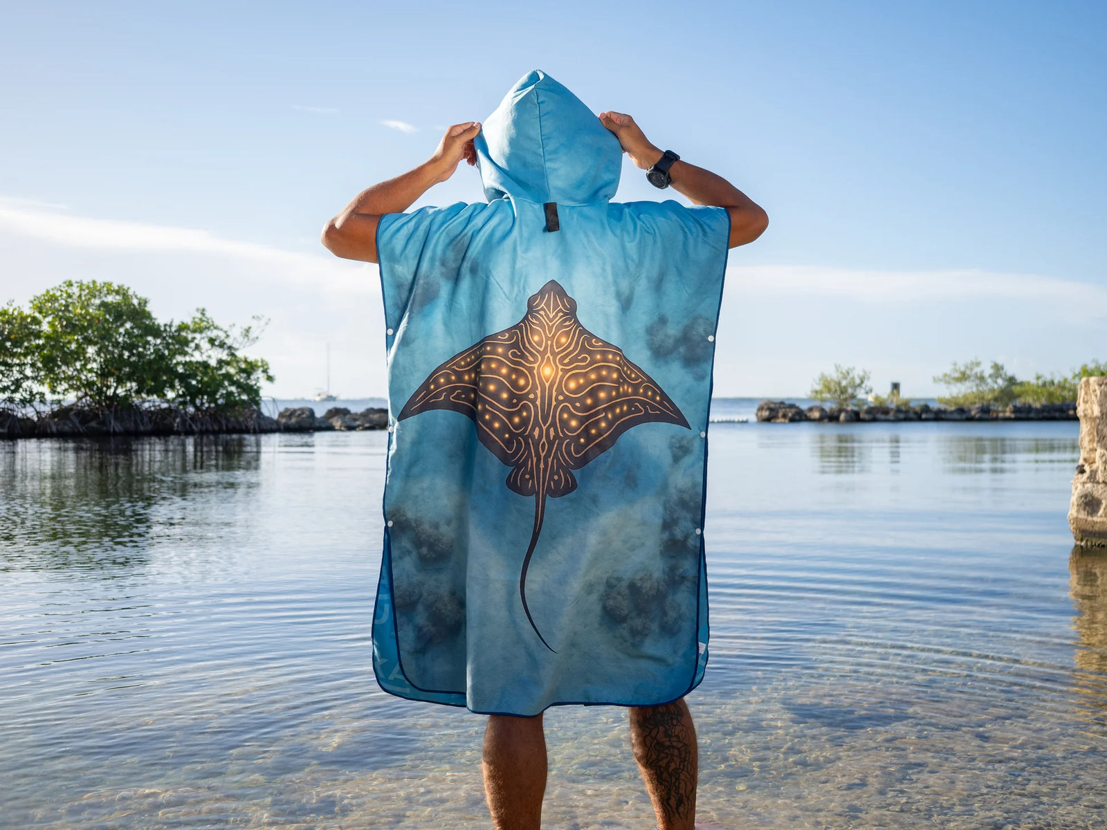 Kahu Premium Suede Microfiber Towel Poncho Hihimanu