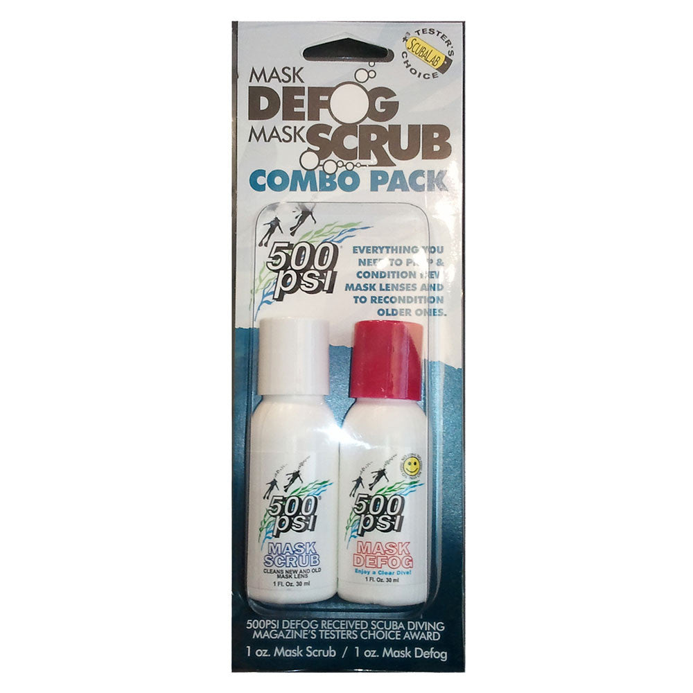 500psi Mask Defog/Scrub Combo Pack