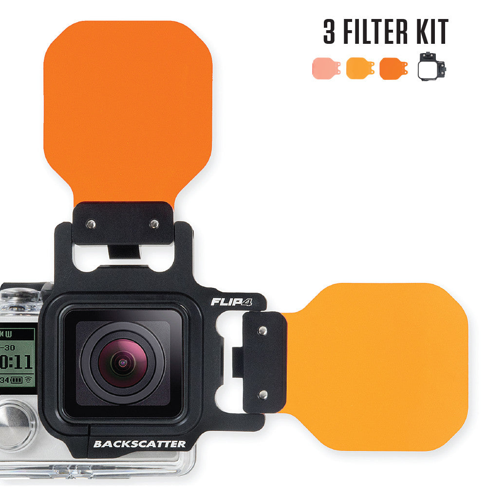 FLIP4 Three Filter Kit for GoPro Hero 4/3+/3