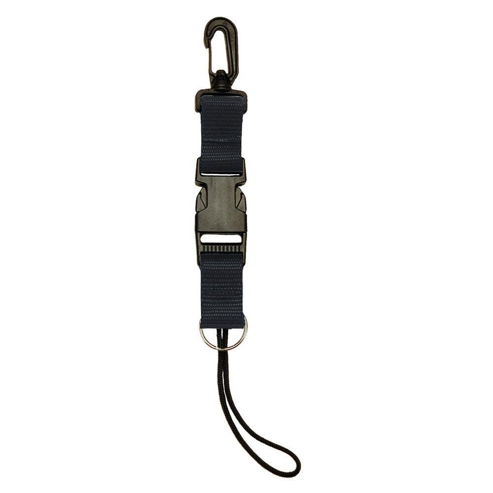 ISC Split Ring Lanyard Black