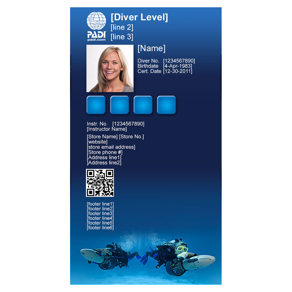 PADI Replacement Card