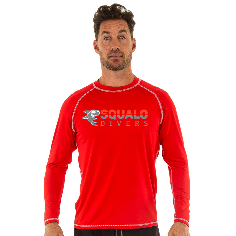 Uzzi Long Sleeve Unisex Rashguard Red